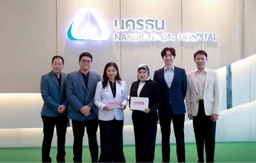 โรงพยาบาลนครธนรับมอบป้ายสัญลักษณ์   AIA Smart Network